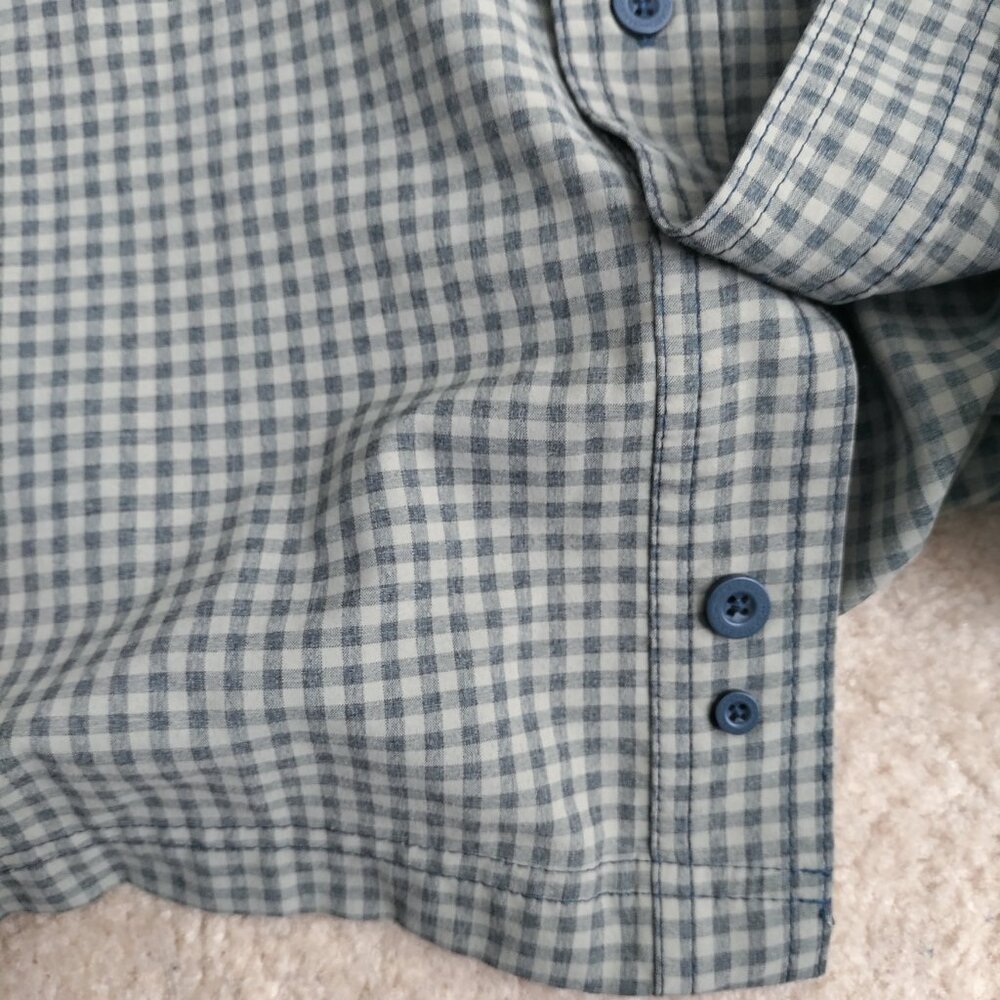 Game Guard Shirt Mens XL Green Gingham Check Vented Outdoors Hiking 1041 - Picture 4 of 5